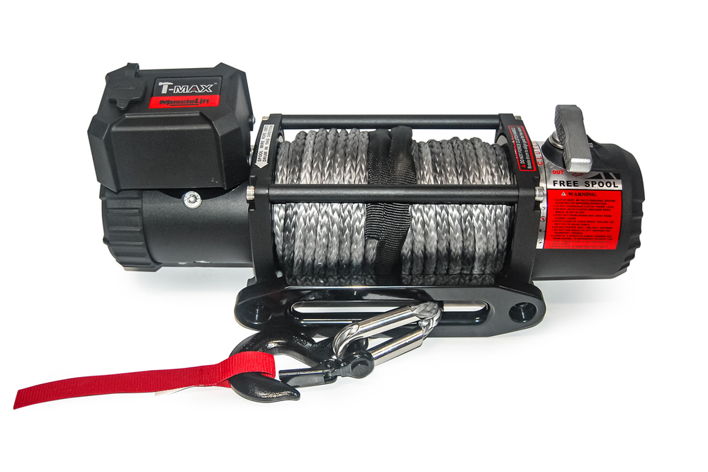 Лебедка электрическая T-Max EW12500 MuscleLift 12В с синтетическим тросом