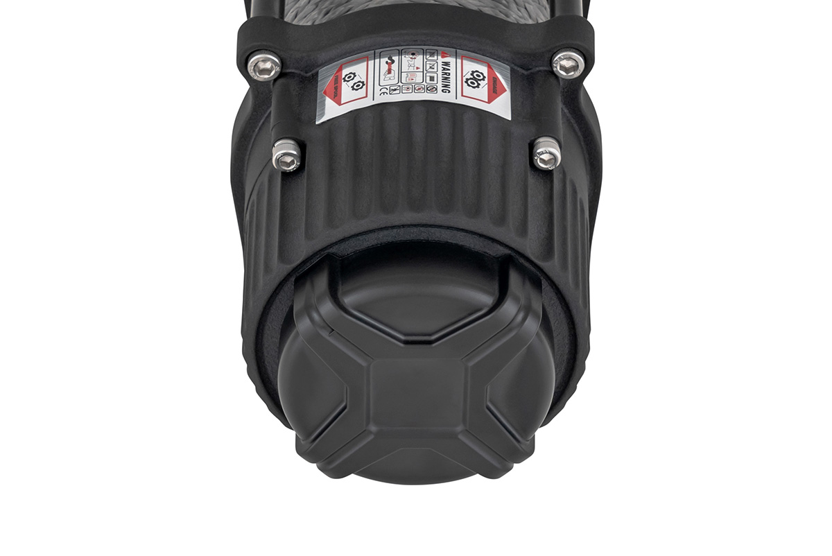 Лебёдка электрическая 12V Runva 3500A lbs 1588 кг (синтетический трос)
