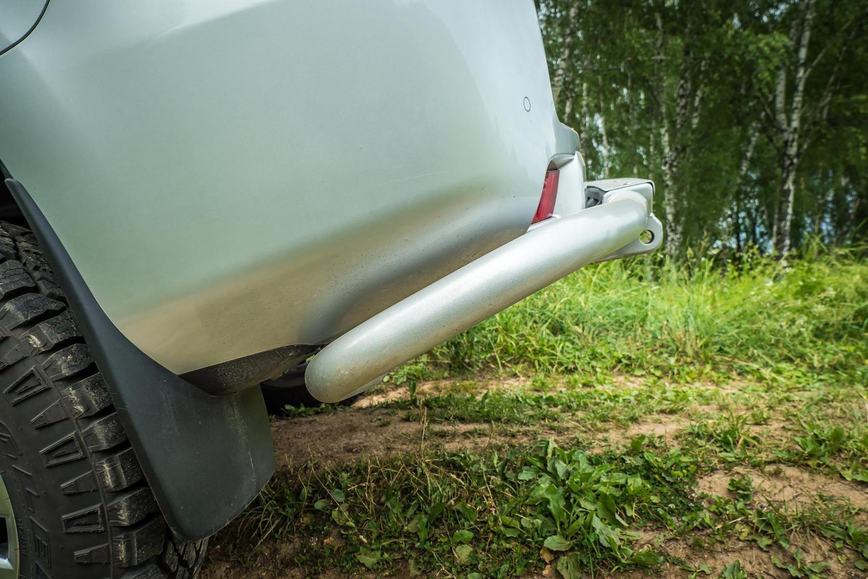 Бампер РИФ задний Toyota Land Cruiser Prado 150 c квадратом под фаркоп