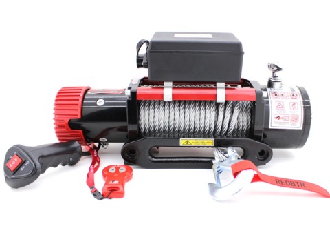 Лебёдка электрическая redBTR серия HUNTER 12 (12v) с чугунным клюзом