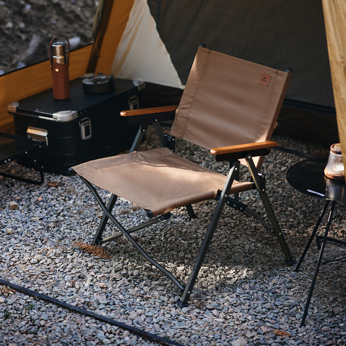 Кресло туристическое Naturehike складное, коричневое, до 120 кг