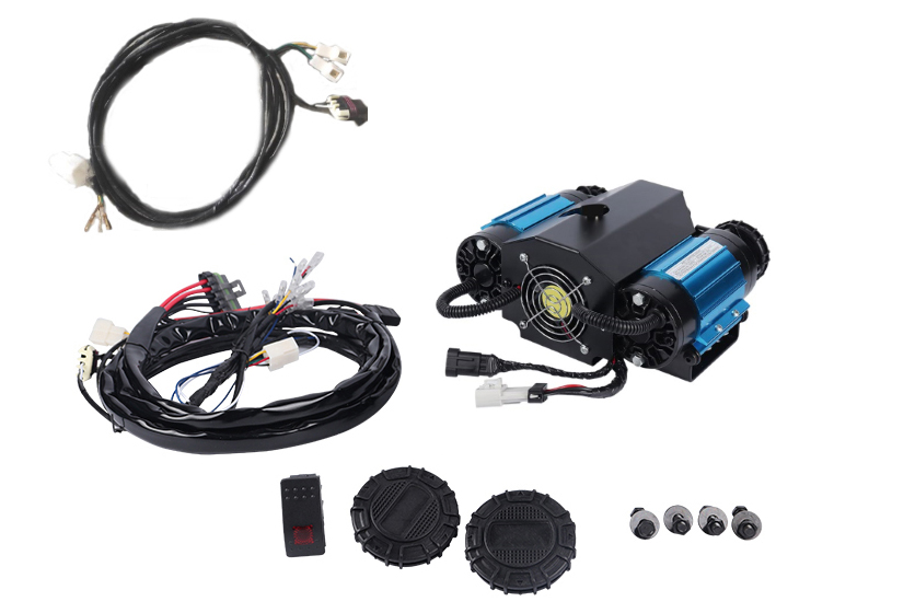 Компрессор автомобильный стационарный двухпоршневой12V YURUI 167 л/мин 10,2 атм