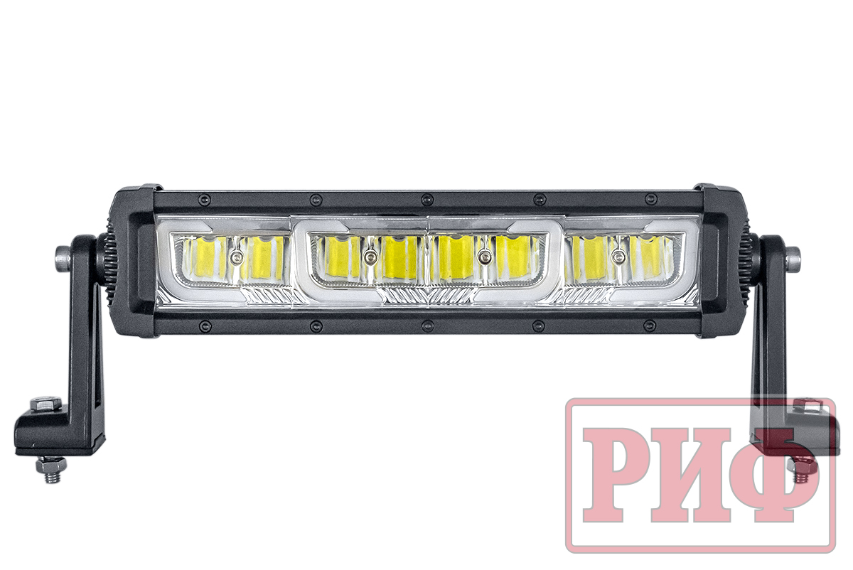 Светодиодная фара водительского света РИФ с ДХО 307 мм 64W
