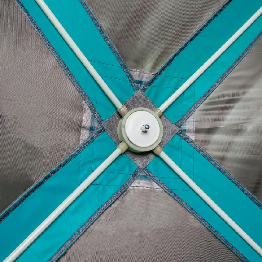 Шатер "СЛЕДОПЫТ" быстросборный, h-2,05 м, 2,1х2,1 м., S по полу 4,4 кв.м, цв. WATERFALL