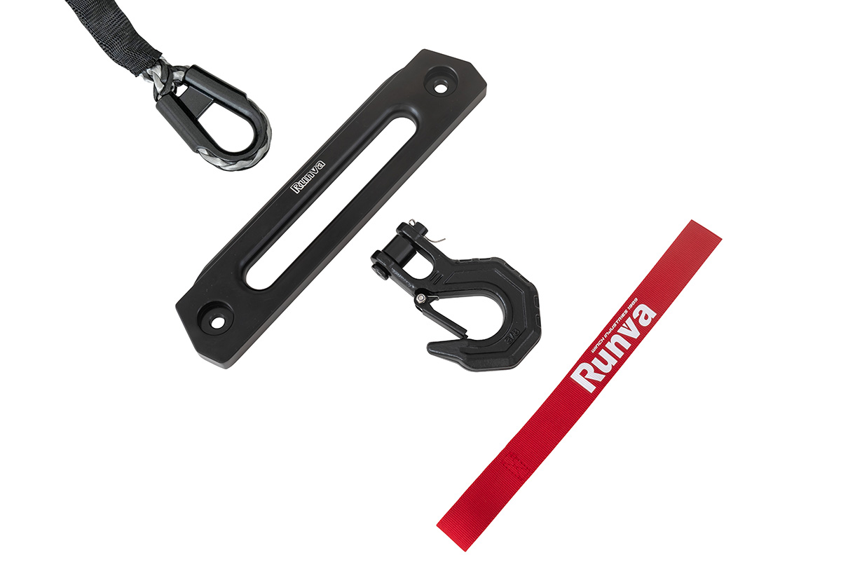 Лебёдка автомобильная электрическая 12V Runva EWXT12000FSR 5443 кг синтетический трос