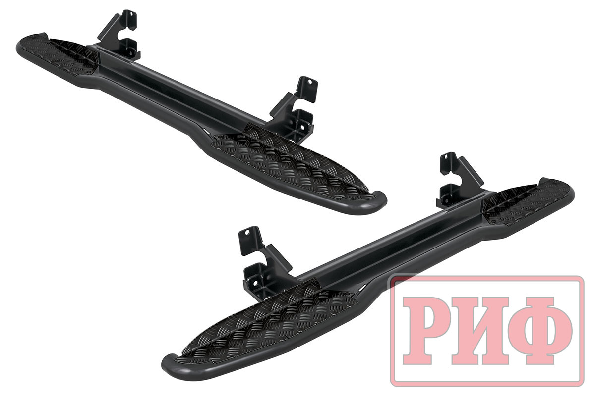Пороги РИФ силовые Toyota Land Cruiser Prado 150 (чёрные)