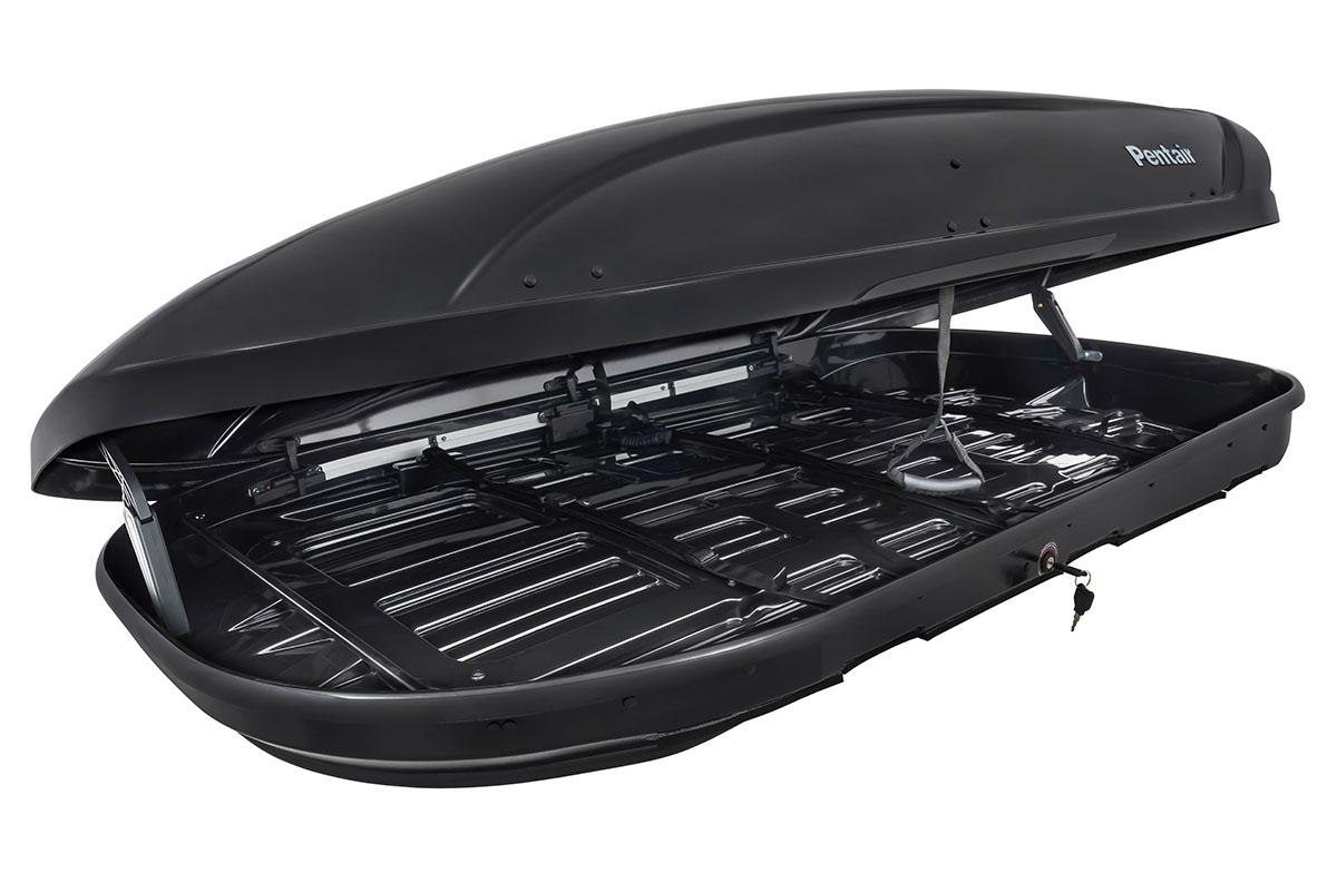 Бокс автомобильный на крышу Pentair CARAVAN 600L черный глянец, двусторонний