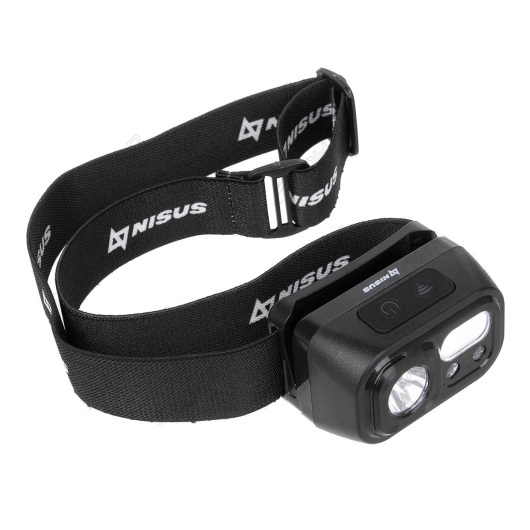Фонарь налобный NISUS сенсорный 200 LM, IP44, USB
