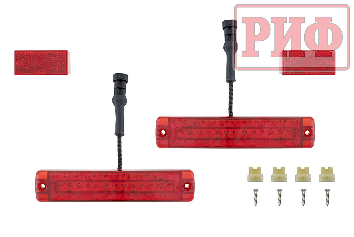 Бампер РИФ силовой задний УАЗ Буханка с фонарями, калиткой, возможностью установки фаркопа, лифт 65 мм