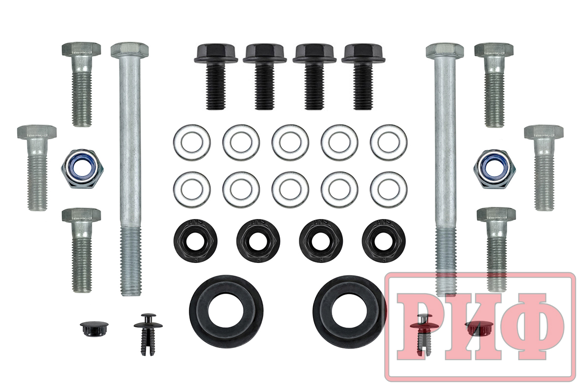 Бампер РИФ силовой задний Great Wall Poer с квадратом под фаркоп и фонарями
