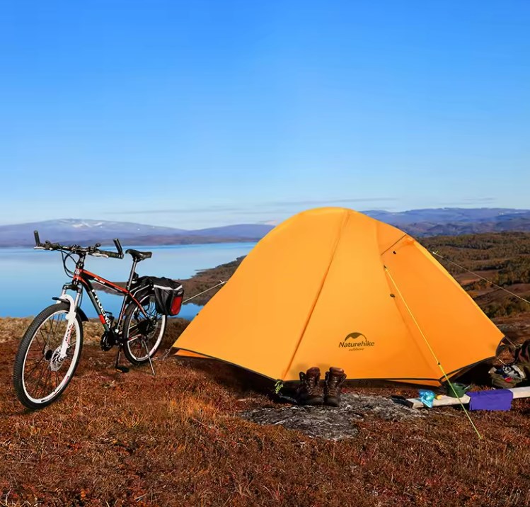 Палатка Naturehike Cycling Si 1-местная, алюминиевый каркас, сверхлегкая, янтарная