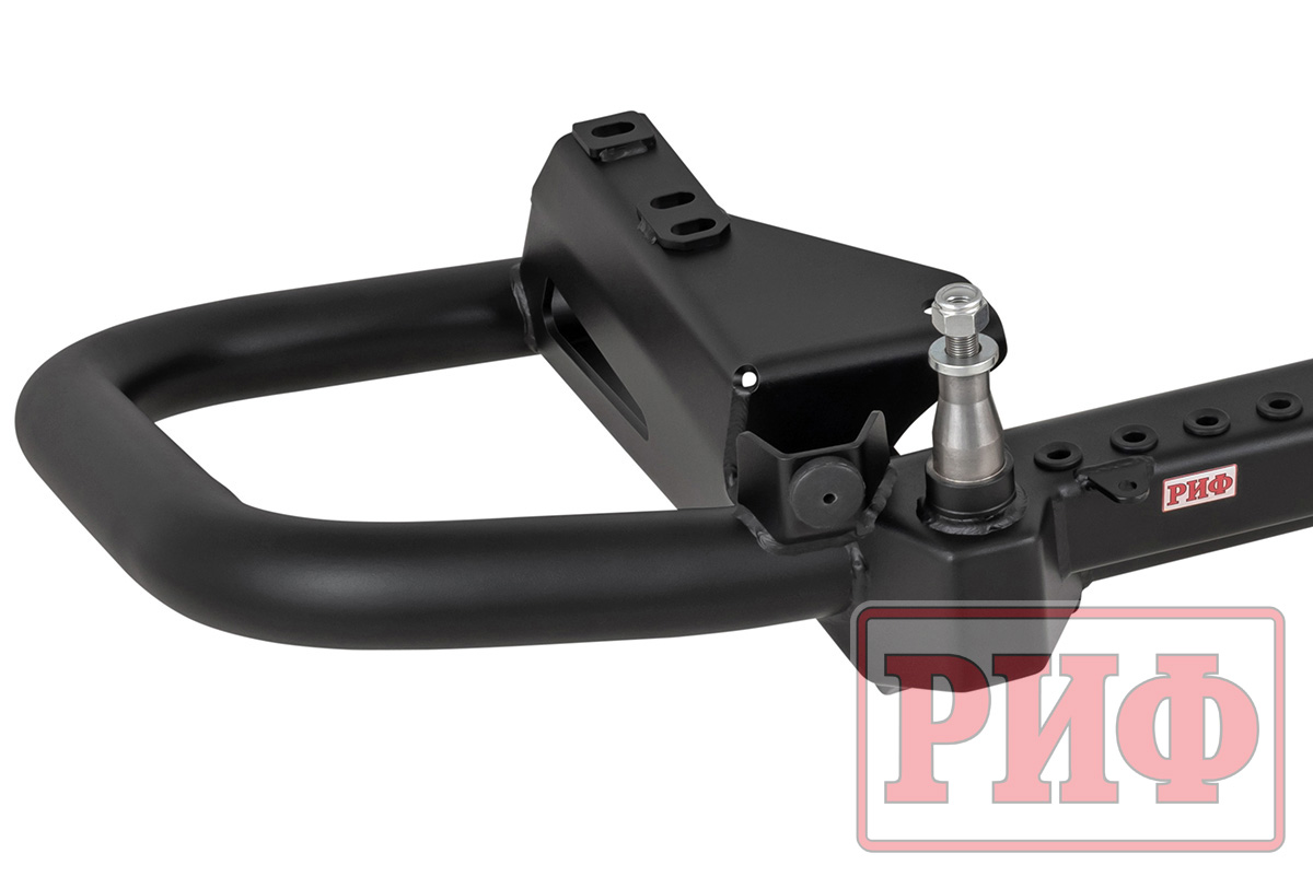 Бампер РИФ силовой задний Toyota Land Cruiser 200 2007-2015 c квадратом под фаркоп и калиткой, стандарт