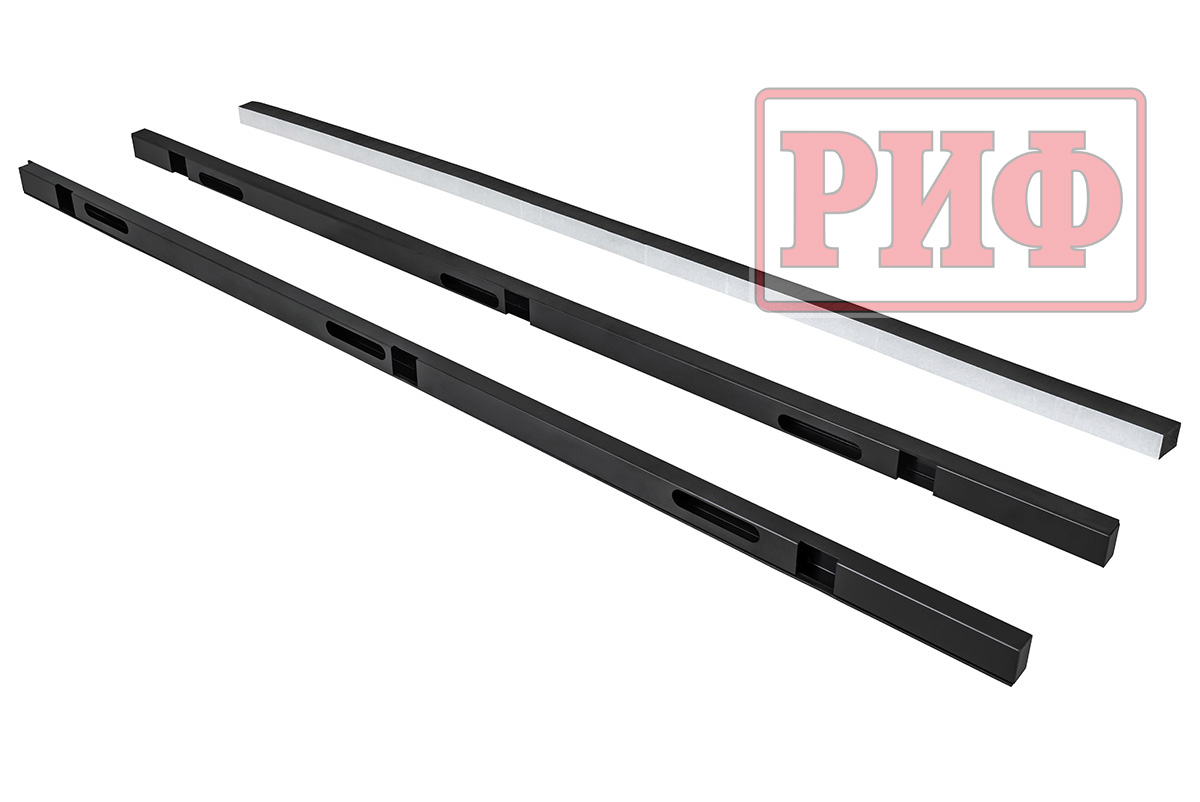 Крышка кузова РИФ для Mitsubishi L200 2024+, трёхсекционная 1545x1600/1550 мм, алюминиевая, черная 1545x1600/1550 мм