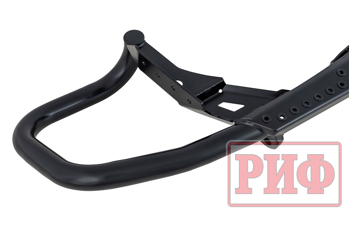 Бампер задний силовой/защита штатного бампера РИФ Nissan Patrol Y62 c квадратом под фаркоп