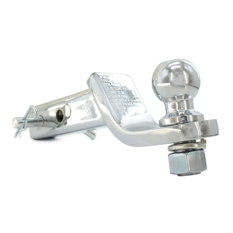 Переходник фаркопа 50х50, занижение 2 дюйма- 50 ММ, ХРОМ (Шар, палец)