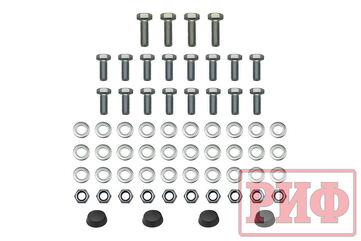 Бампер РИФ силовой задний УАЗ Буханка с фонарями, возможностью установки фаркопа, лифт 65 мм