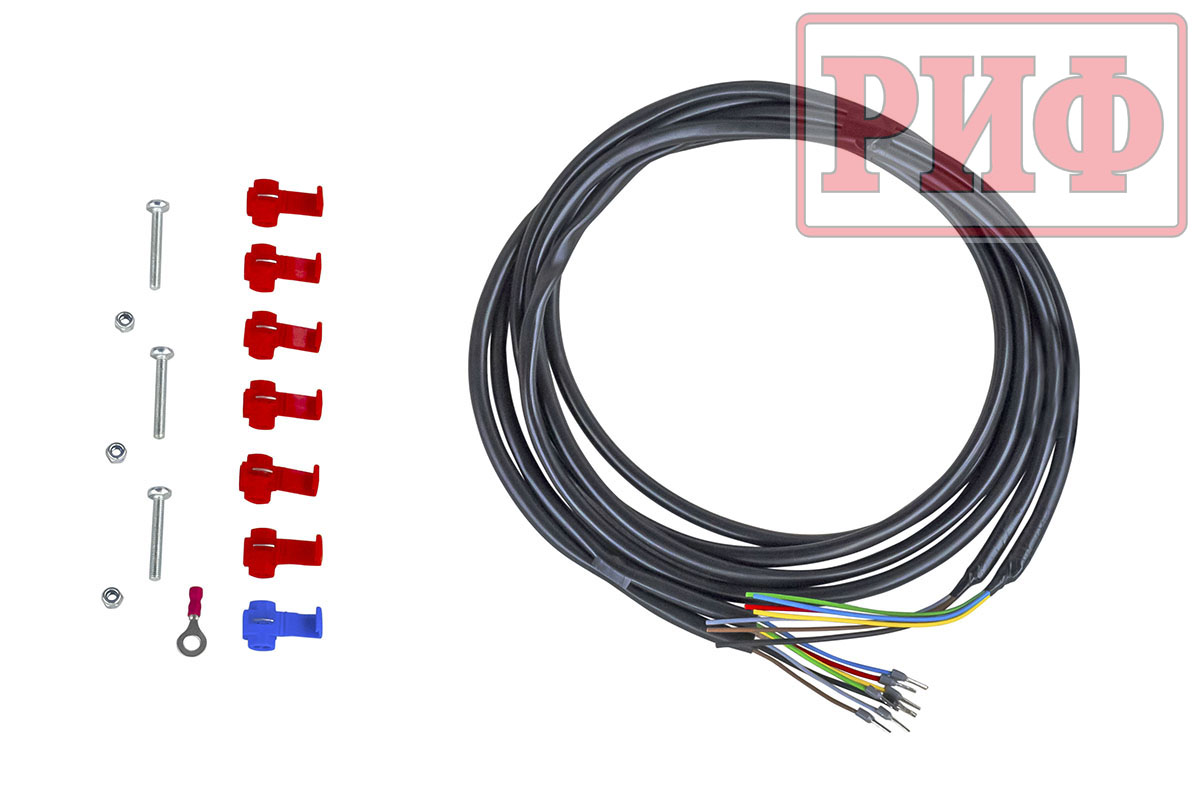 Бампер РИФ силовой задний Isuzu D-MAX (2012-2020) с квадратом под фаркоп, 2-мя калитками, фонарями, подсветкой номера, стандарт