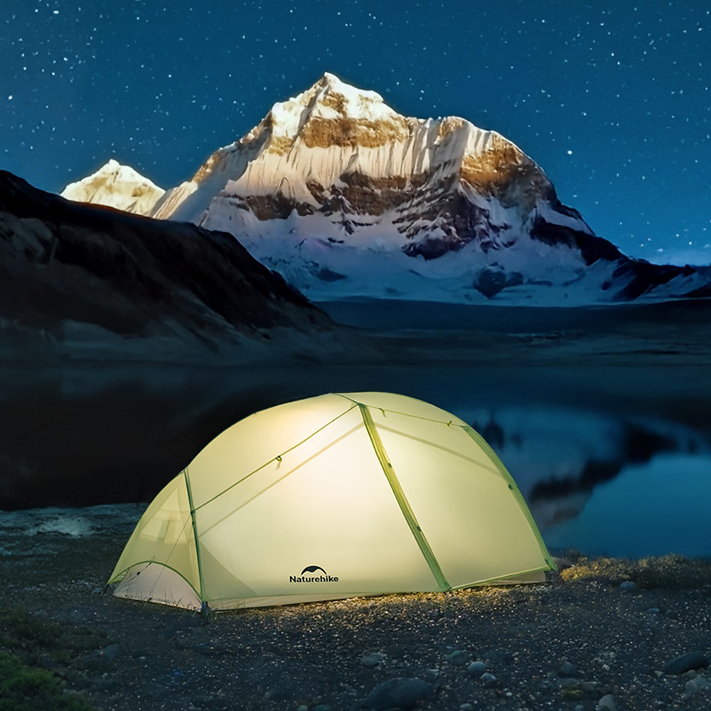 Палатка Naturehike Star River EXT Si 2-местная, алюминиевый каркас, сверхлегкая, желтая