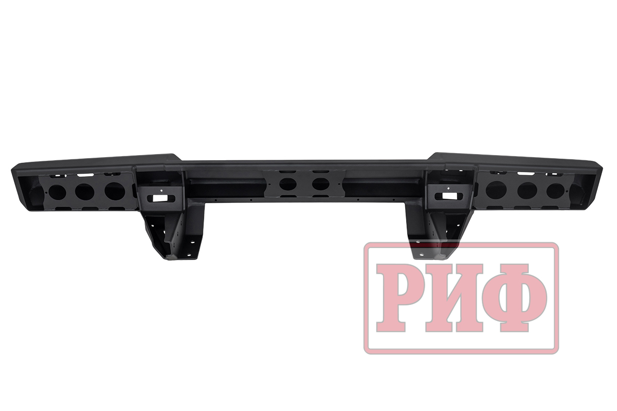 Бампер РИФ силовой задний для ГАЗ Соболь NN 4x4 с фонарями, возможностью установки фаркопа, стандарт