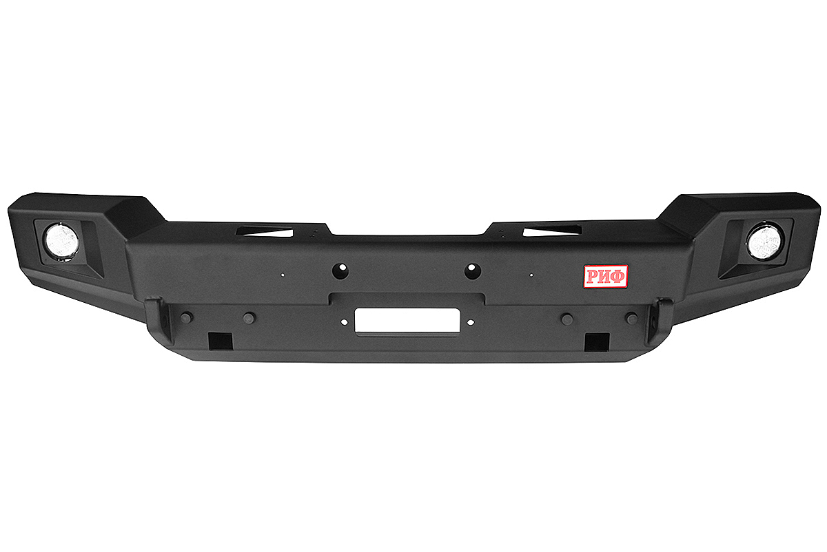 Бампер РИФ силовой передний Jeep Wrangler JK 2007-2018 с доп. фарами, без защитной дуги