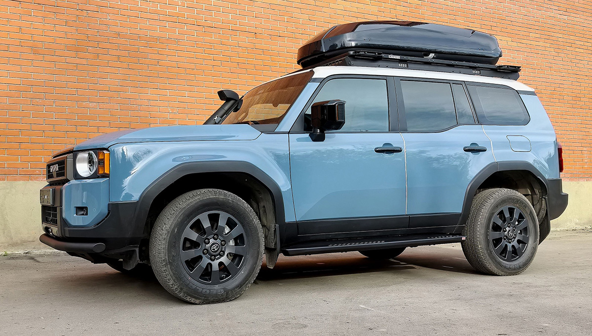 Багажник экспедиционный (платформа) алюминиевый РИФ 1200x2080 мм для Toyota Land Cruiser Prado 250 (с крепежом)