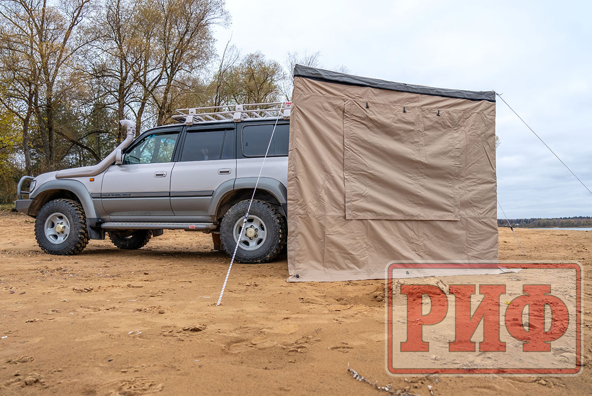 Стенки для комбинированной (прямоугольной с веерной частью) маркизы 2,5х2,5 м правые