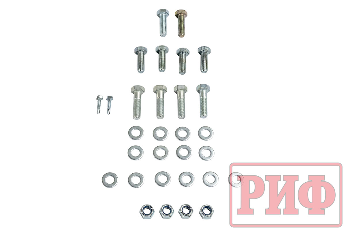 Бампер задний силовой/защита штатного бампера РИФ Toyota Land Cruiser Prado 120 c квадратом под фаркоп, калиткой, подсветкой номера