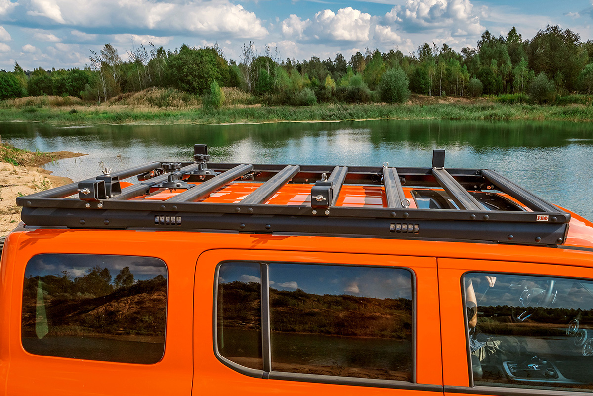Багажник экспедиционный (платформа) алюминиевый РИФ 1350x2080 мм для TANK 300 (с крепежом)