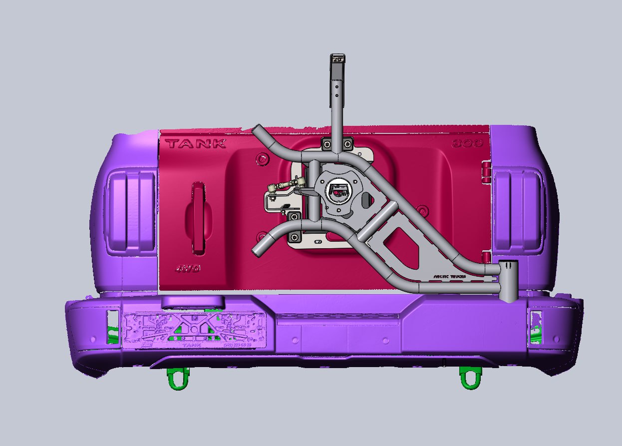 Калитка запасного колеса Arctic Truck для автомобиля TANK 300