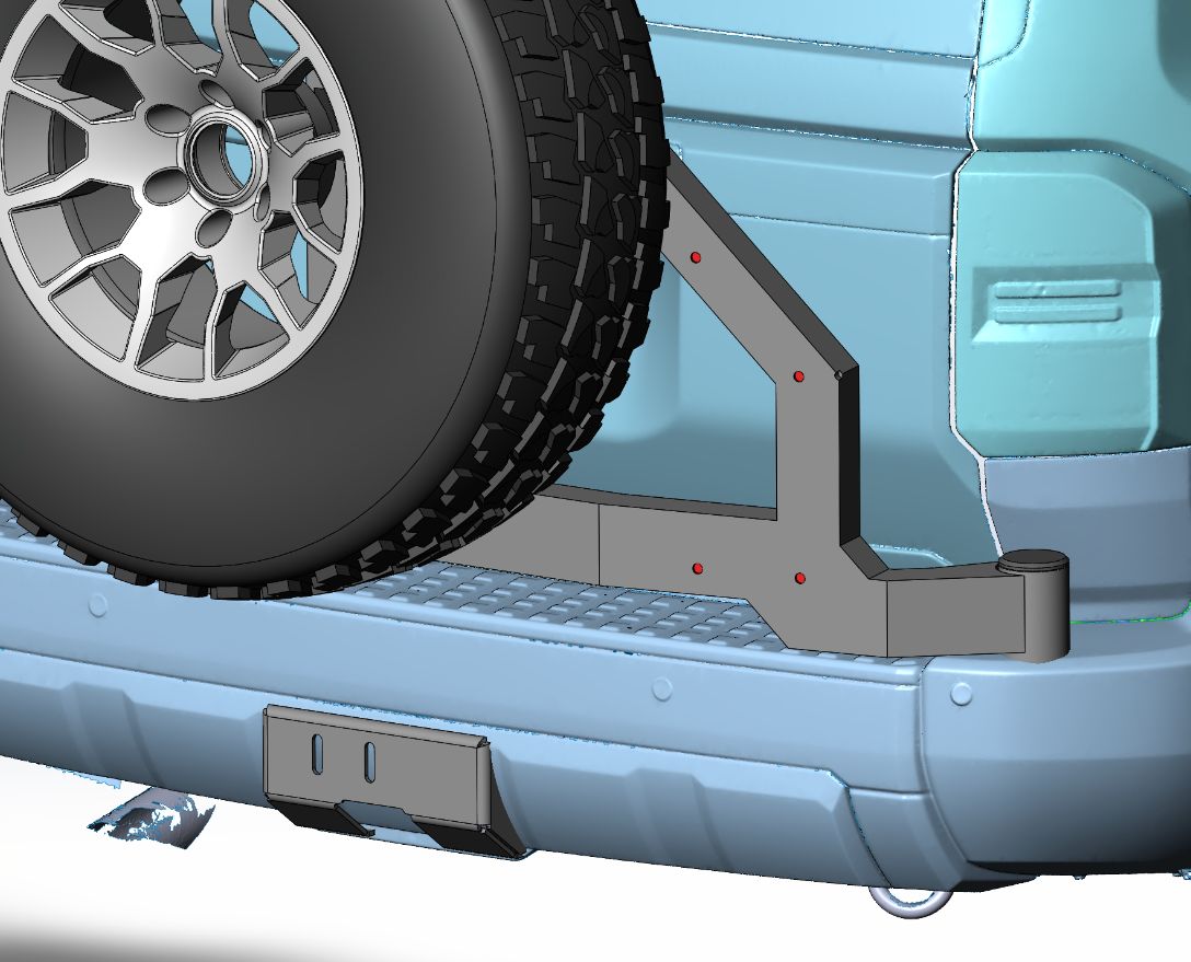 Кронштейн крепления запасного колеса (калитка) Arctic Truck для автомобиля LC250