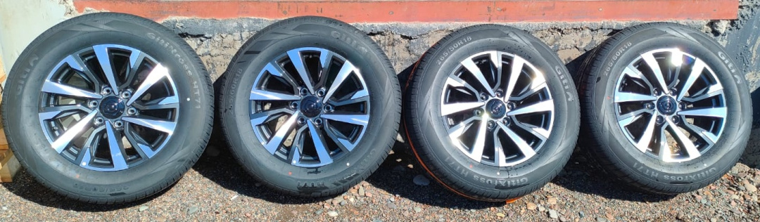 Колесо в сборе: шина б/у Giti GitiXross HT71 265/60 R18 114H XL б/у  + диск R18 GWM Poer демонтированное с нового авто