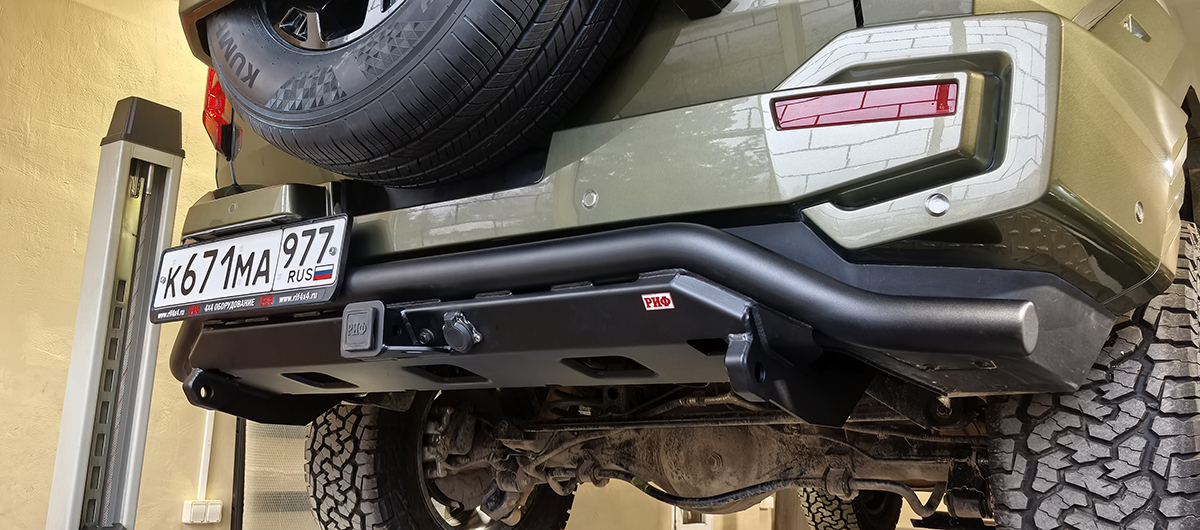 Бампер РИФ задний силовой/защита штатного бампера TANK 400 c квадратом под фаркоп