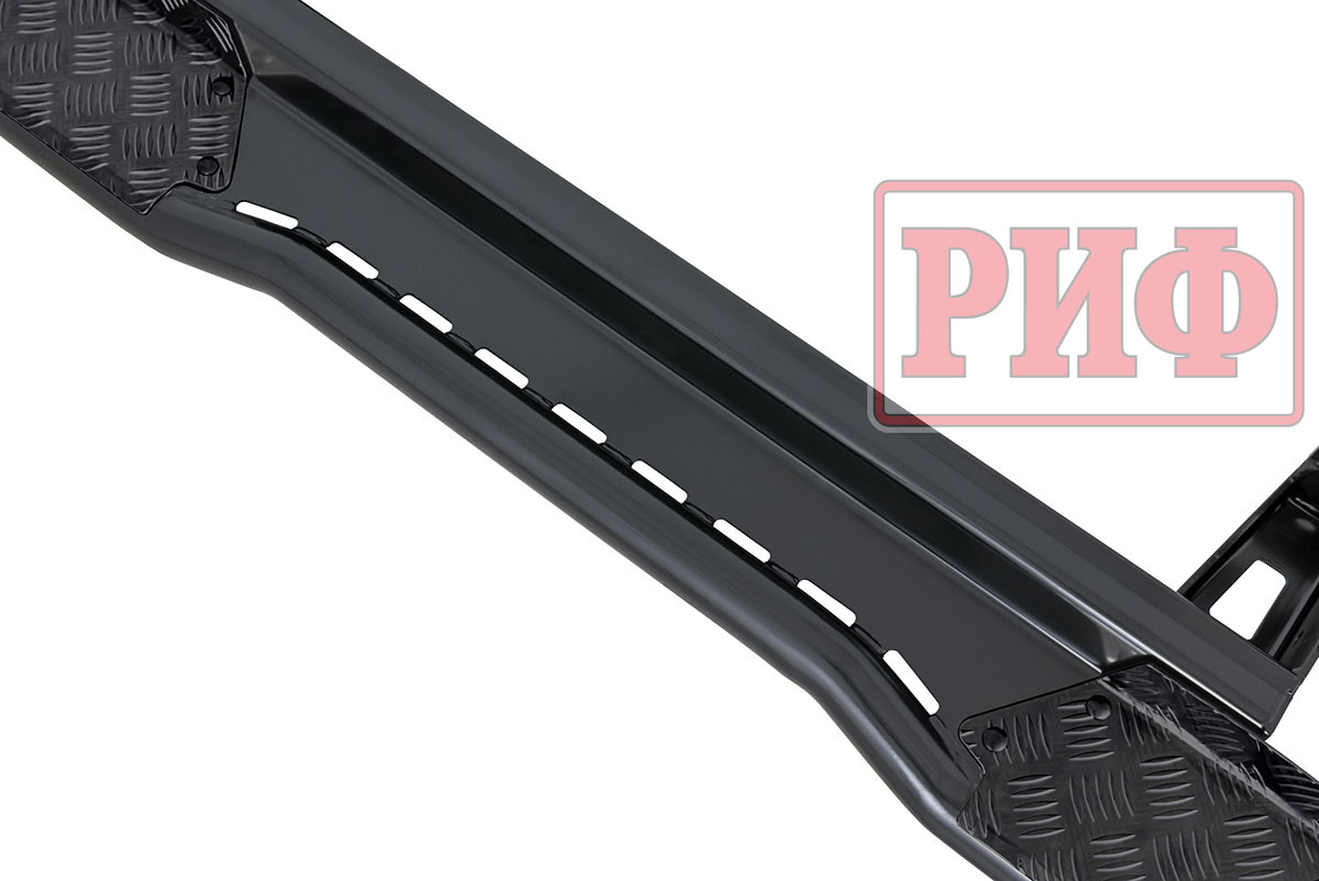 Пороги РИФ силовые Toyota Land Cruiser Prado 150 (чёрные)
