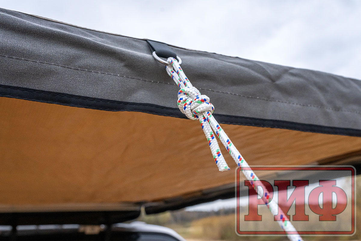 Маркиза автомобильная РИФ комбинированная (прямоугольная с веерной частью) 2,0х2,0 м (правая)