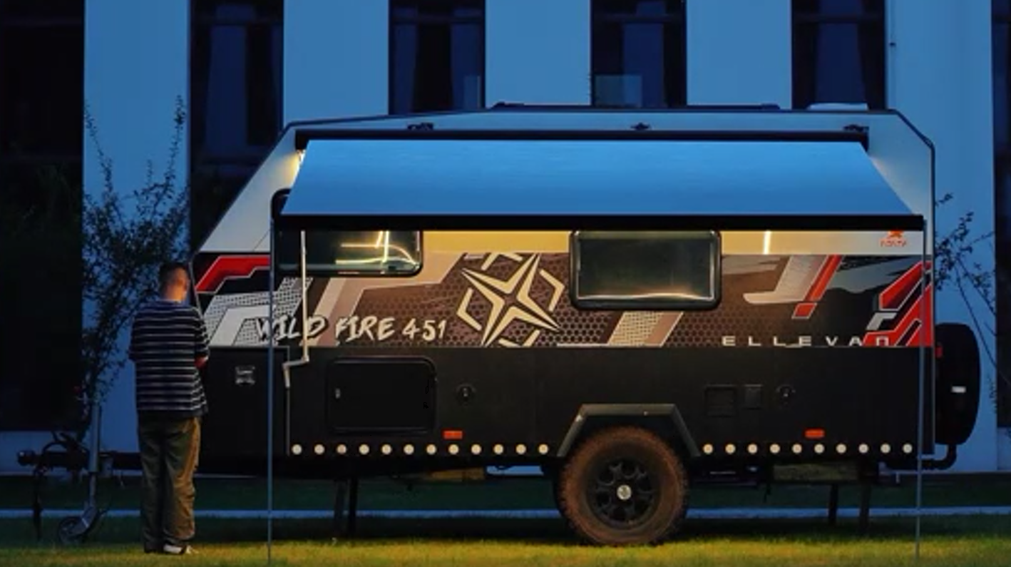 Маркиза автомобильная РИФ 2,0х1,5 м кассетная, привод механический, ручной, корпус белый