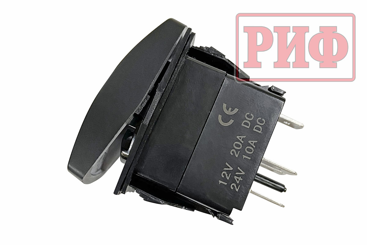 Переключатель ВКЛ/ВКЛ/ВЫКЛ, белый, ВКЛ ВЕНТИЛЯТОР ВЫКЛ