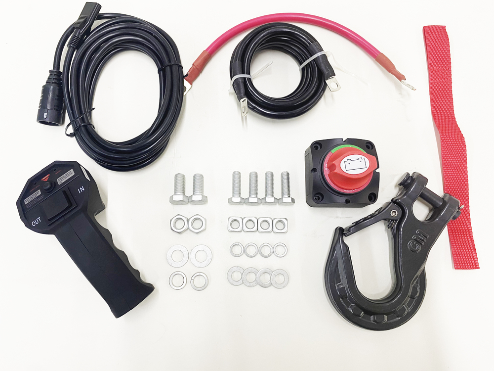 Лебедка автомобильная 4REVO TRX-TOP-12000 12V (стальной трос) комбинированный пульт