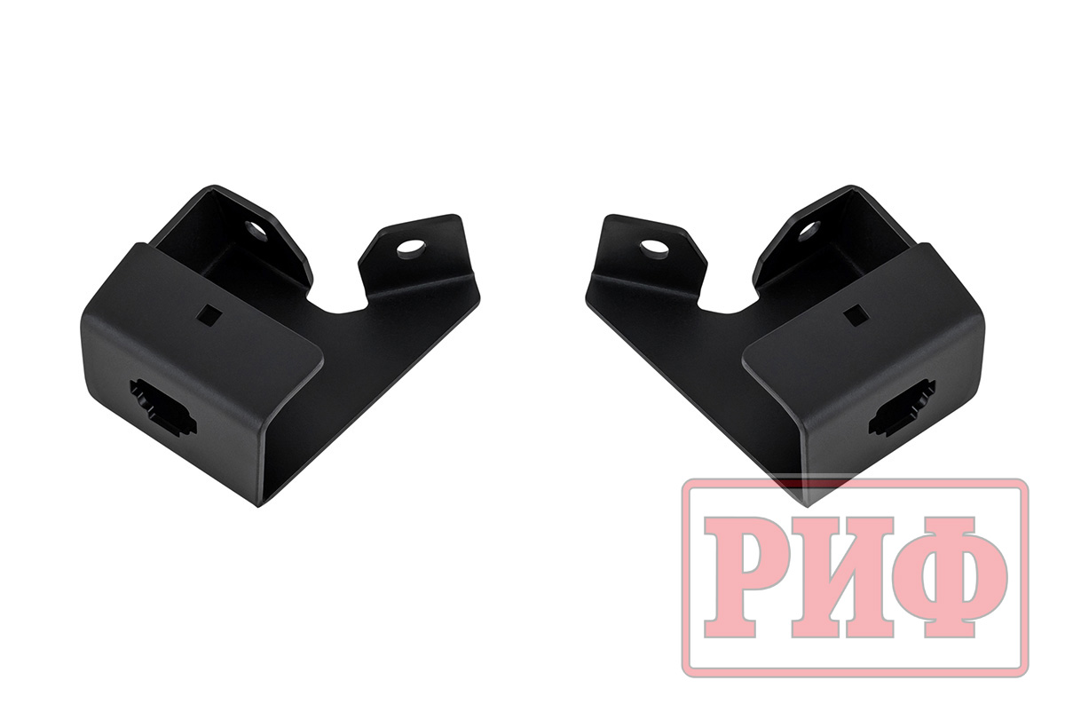 Бампер РИФ силовой задний Jeep Wrangler JL 2018+ с квадратом под фаркоп под штатные фонари, стандарт (для а/м с низкими перед. крыльями)