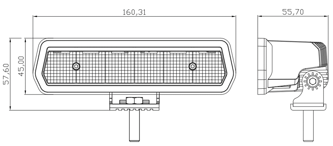 Светодиодная фара водительского света РИФ 160 мм 30W LED