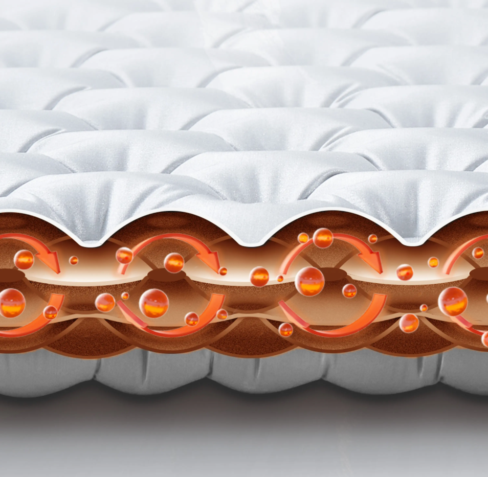 Коврик надувной Naturehike 196х64х10 см, серебристый карбон