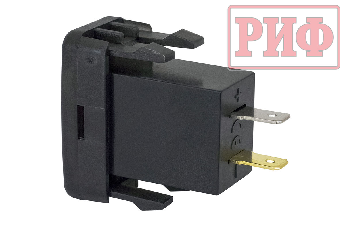 Розетка USB Type C, QC 3.0 с вольтметром для Toyota 40x20