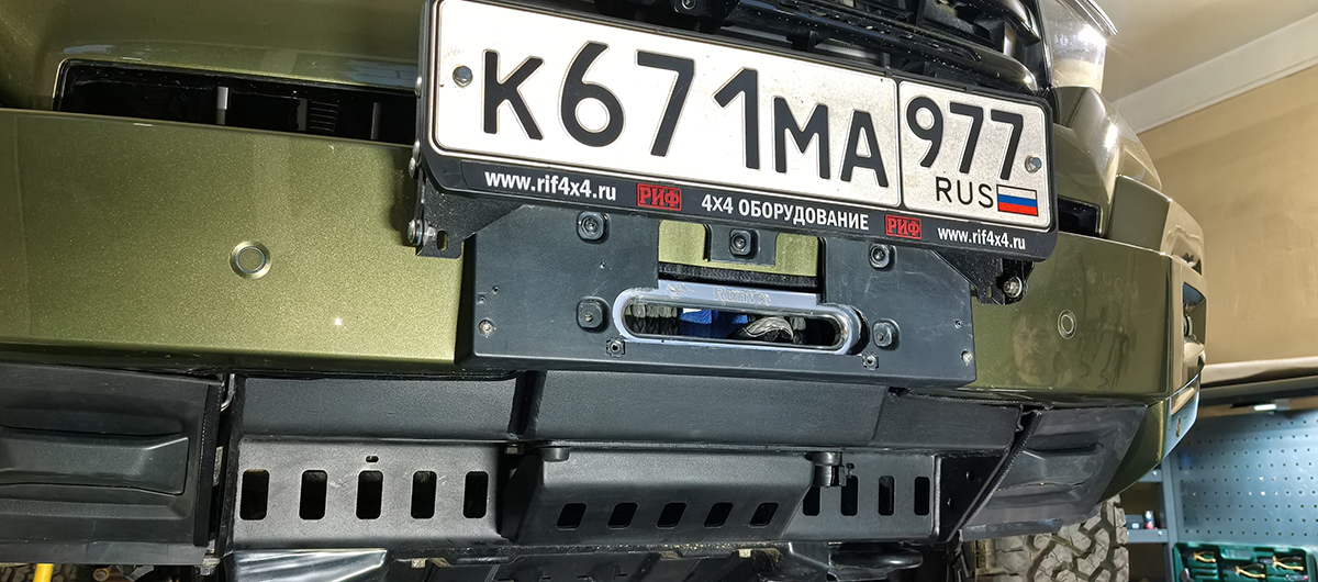 Площадка РИФ под лебёдку в штатный бампер TANK 400