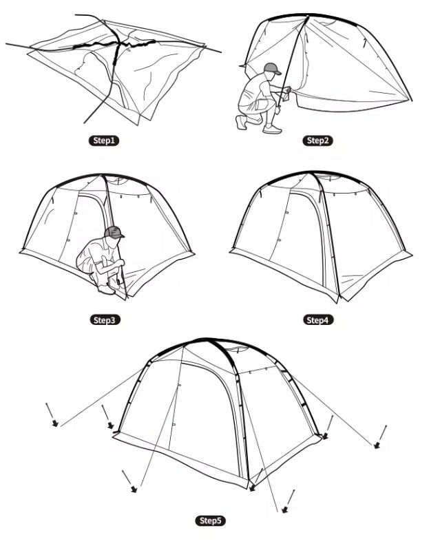 Палатка Naturehike Dune 7.6, 2-местная, коричневая