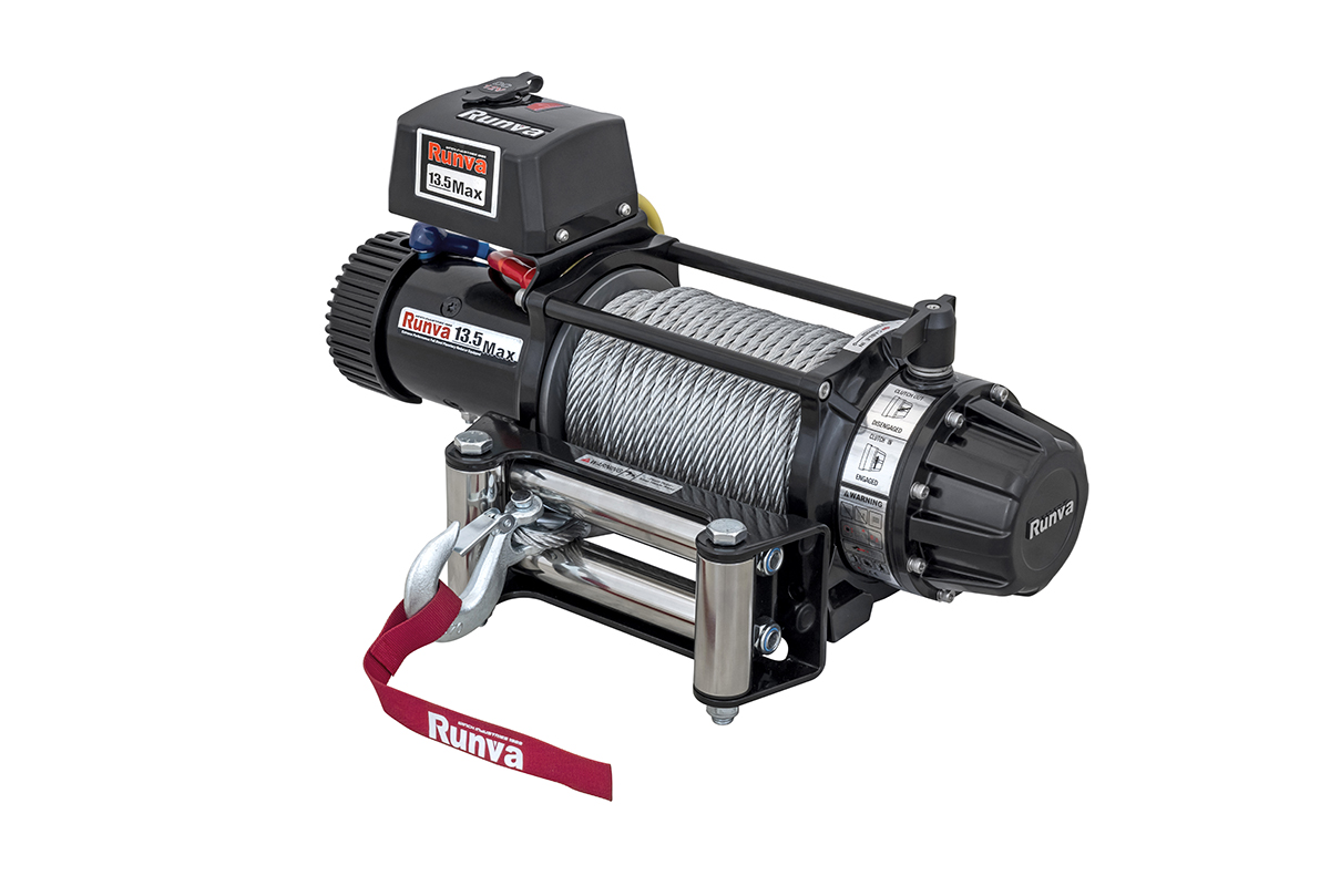 Лебёдка автомобильная электрическая 12V Runva EWB13500MAXS 6136 кг MAX влагозащищенная, стальной трос