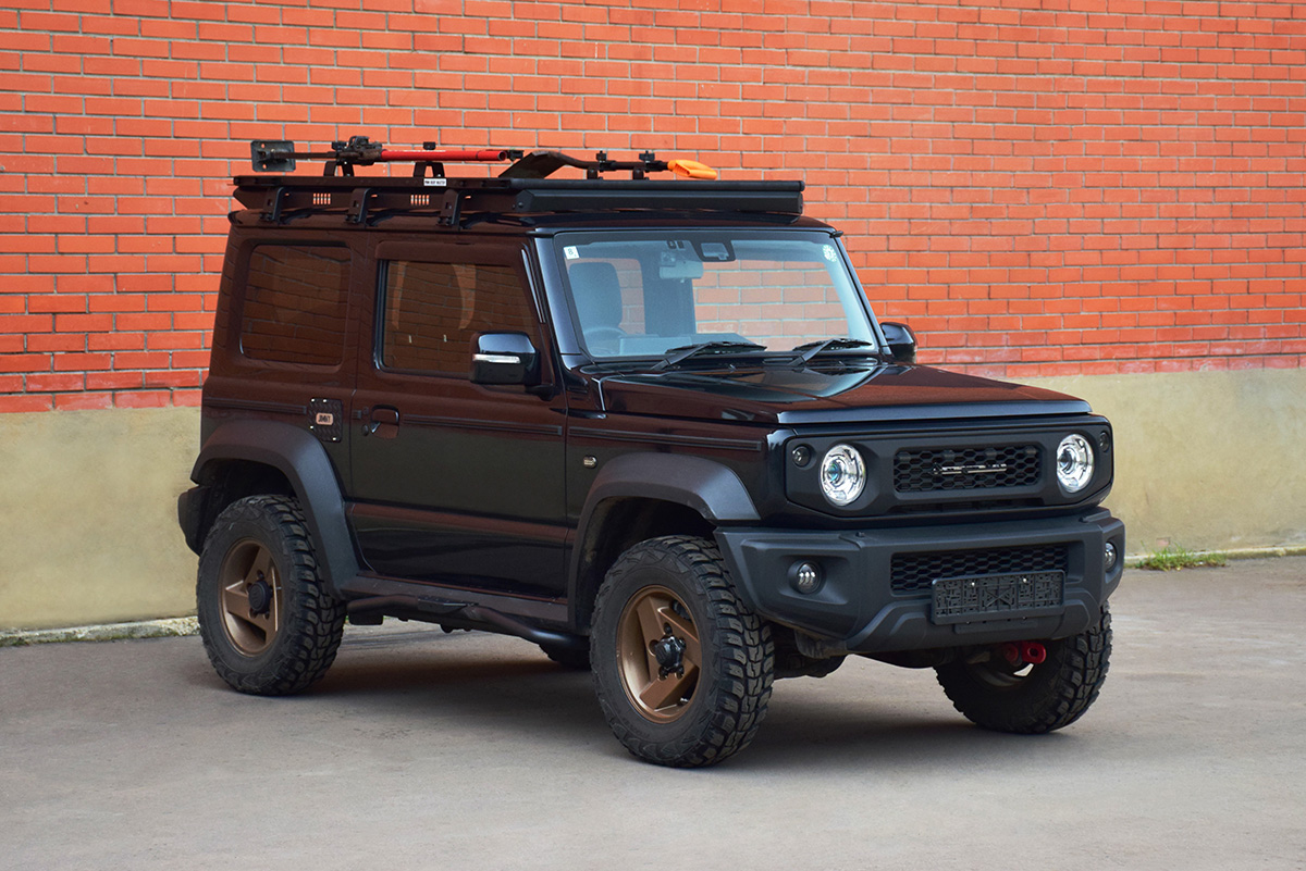 Багажник экспедиционный (платформа) алюминиевый РИФ 1250х1690 мм для Suzuki Jimny 2018+ (с крепежом)