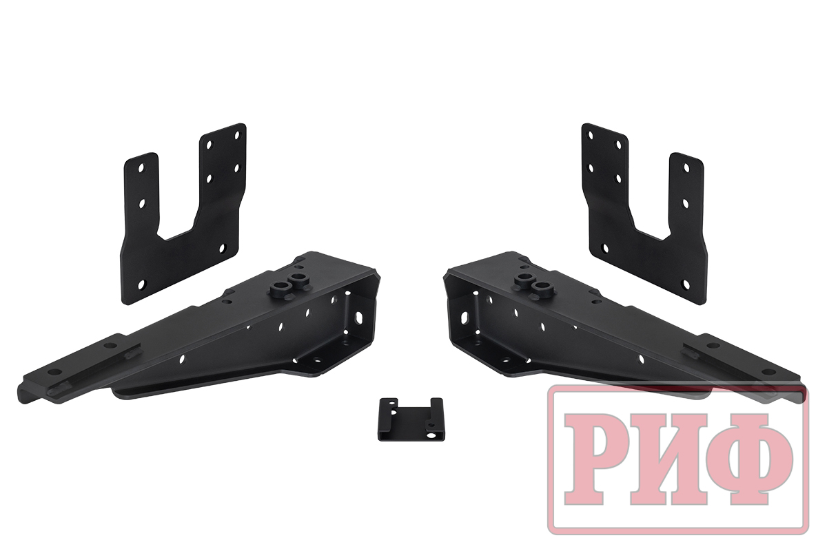 Бампер РИФ силовой задний для ГАЗ Соболь NN 4x4 с фонарями, возможностью установки фаркопа, стандарт