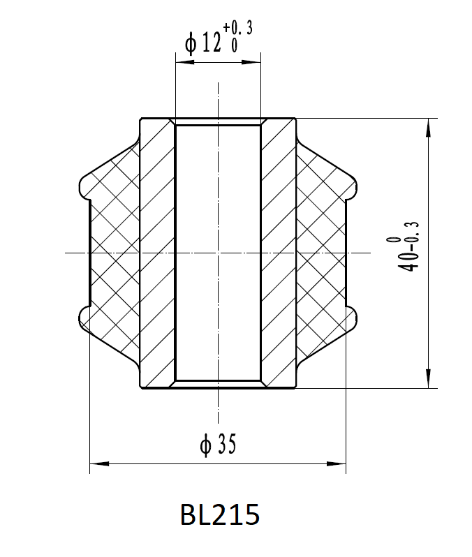 Втулка амортизатора РИФ SA215, SA205, SA207, SA208, SA212, SA231, SA277, SA278 нижняя