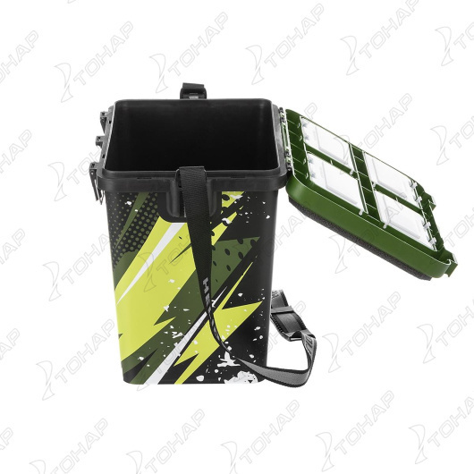 Ящик рыболовный зимний HELIOS ZANDER, 19 л, односекционный хаки