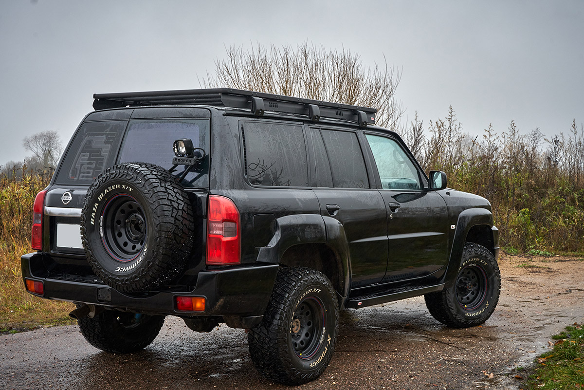 Багажник экспедиционный (платформа) алюминиевый РИФ 1250x2080 мм для Nissan Patrol Y61 2004+ (с крепежом)