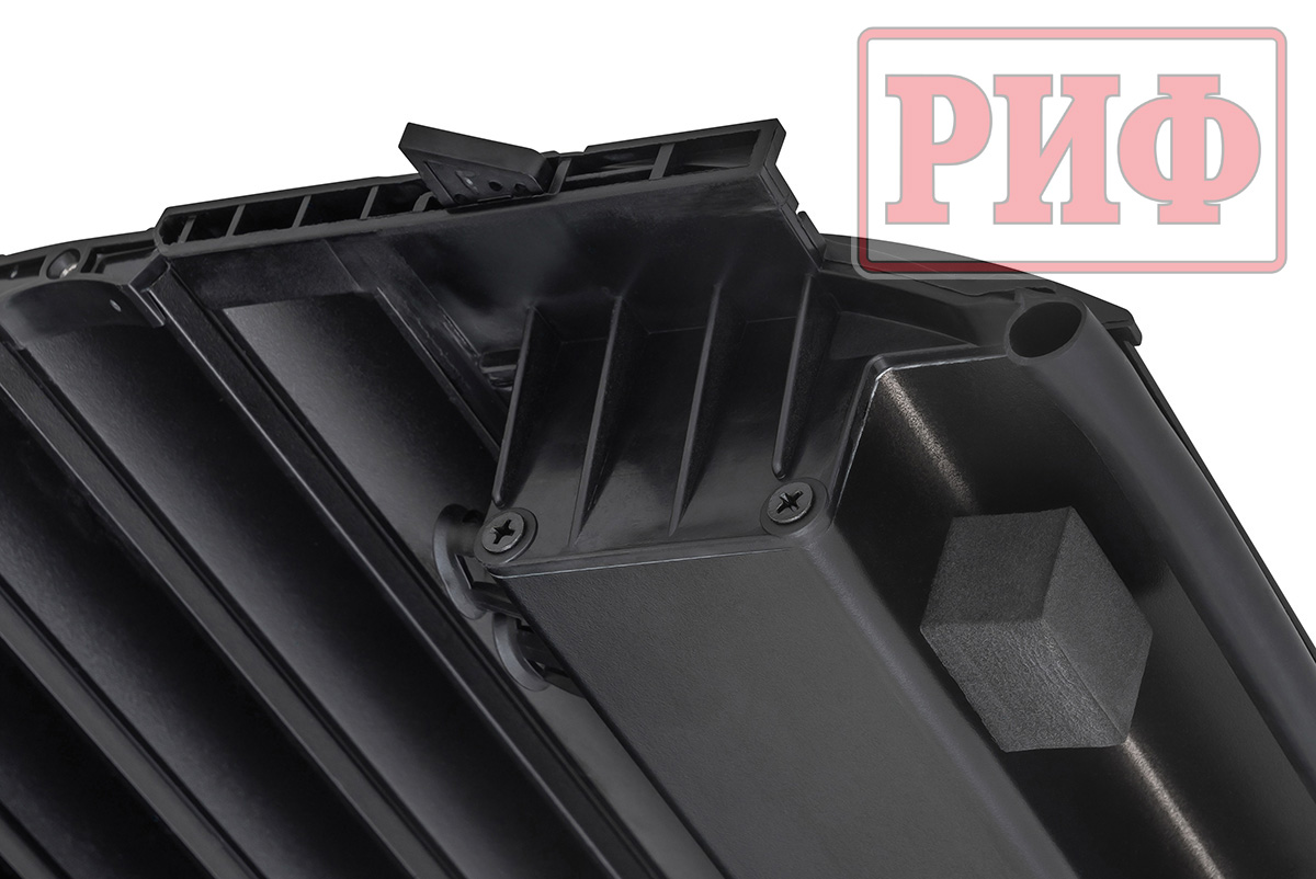 Крышка кузова РИФ для Mitsubishi L200 2024+, роллета раздвижная, алюминиевая, черная 1550x1533 мм